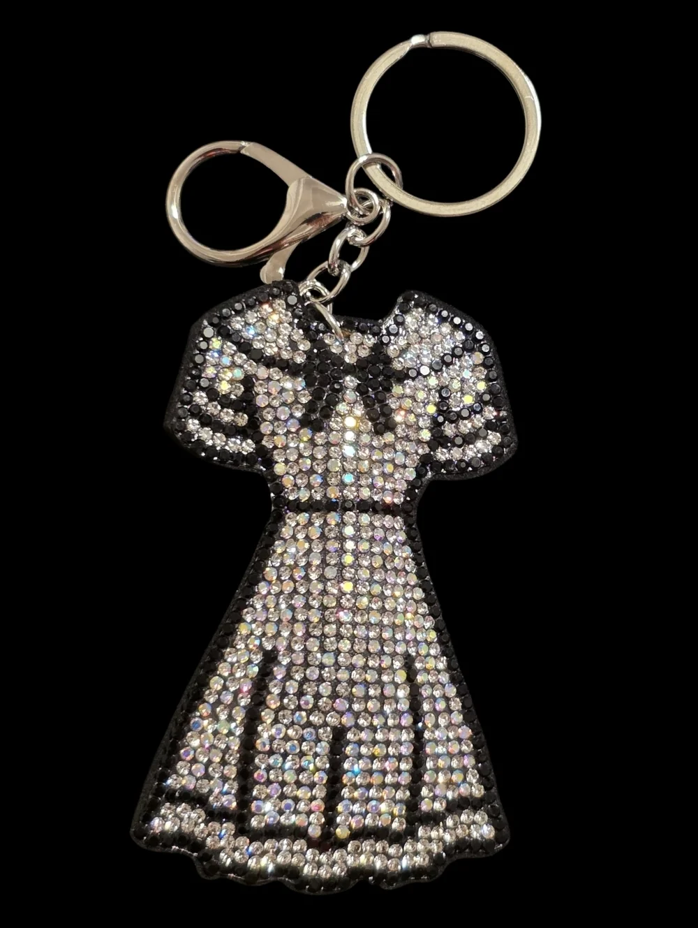 Sparkling Dress Bag Charm Keychain